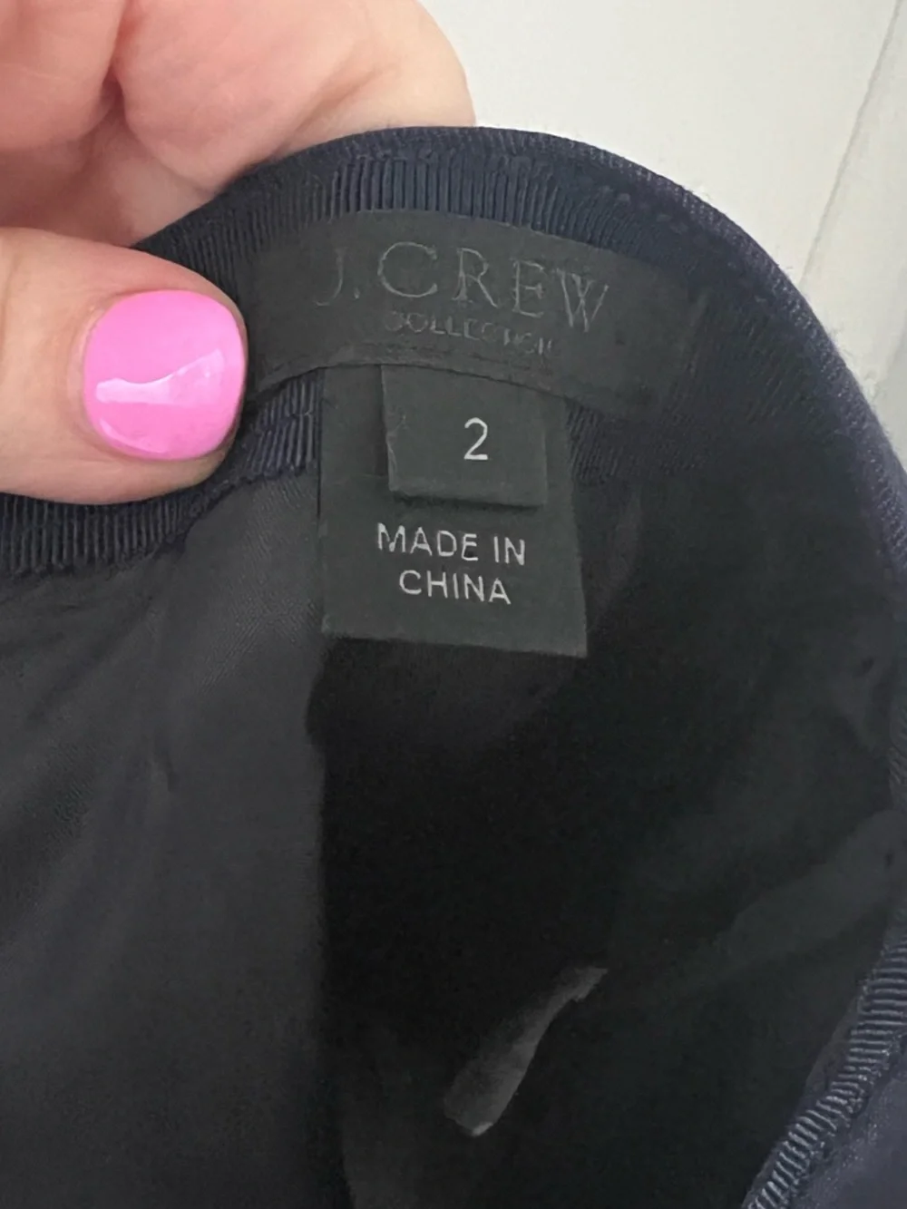 J. Crew Navy Blue Pencil Skirt with Center Back Zip size 2
